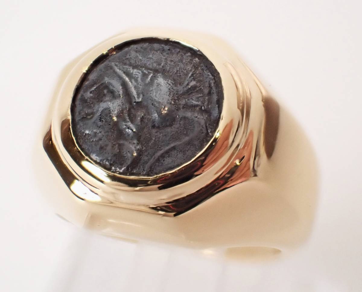 独特の上品 新品同様 明細付き 超美品 16.8g K18YG 18金 750 9.5号 リング モネーテ BVLGARI(ブルガリ) ブレスレット