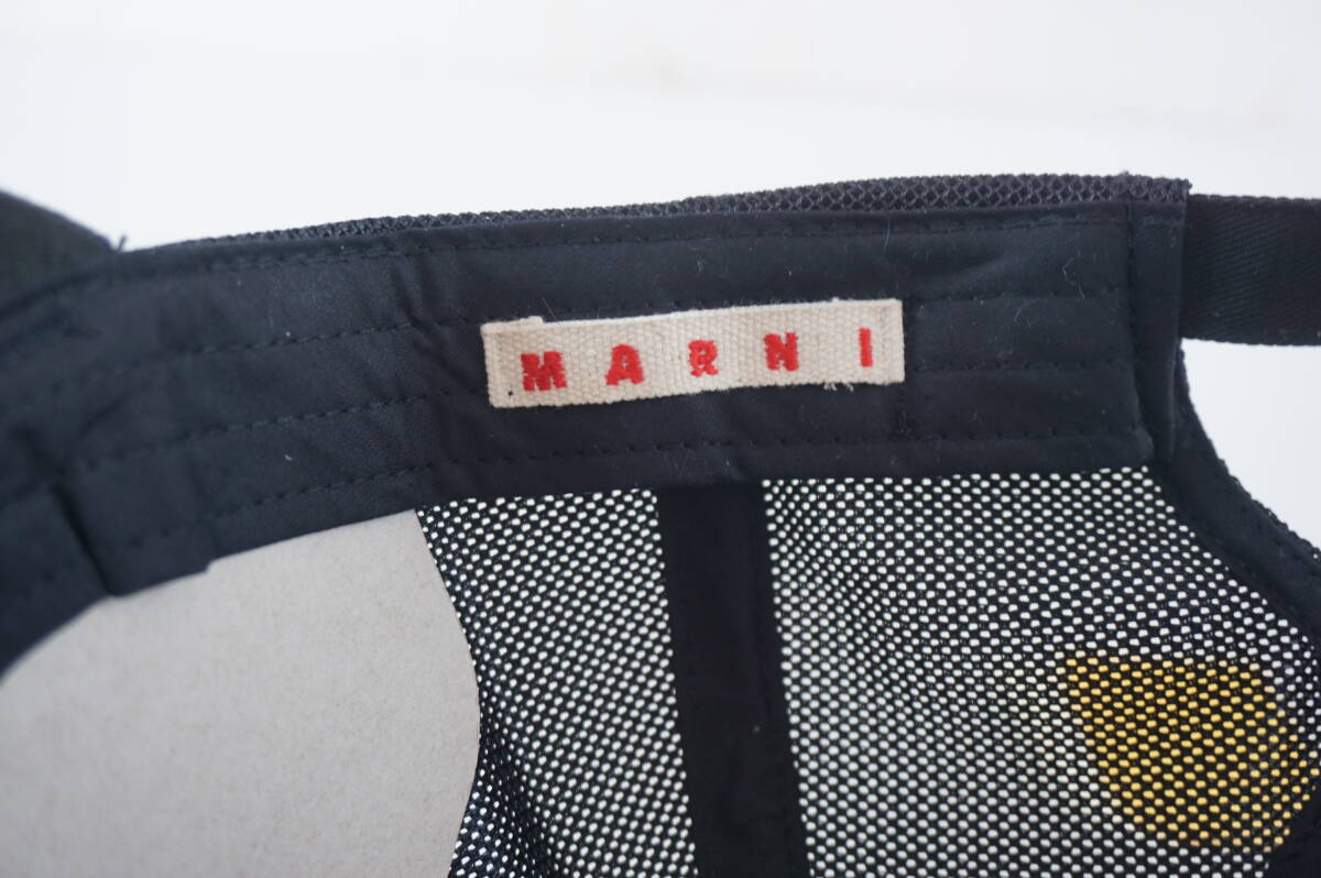 マルニ/MARNI*帽子/キャップ*黒/ブラック*ロゴ* サイズ調整可能_画像6