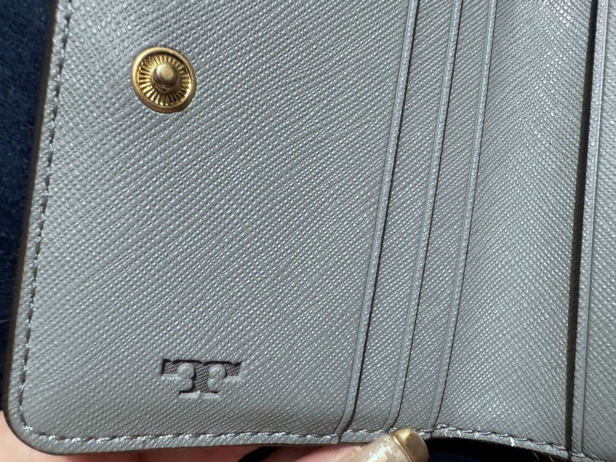 【美品】トリーバーチ Tory Burch 折り畳み財布 サックスブルー_画像7