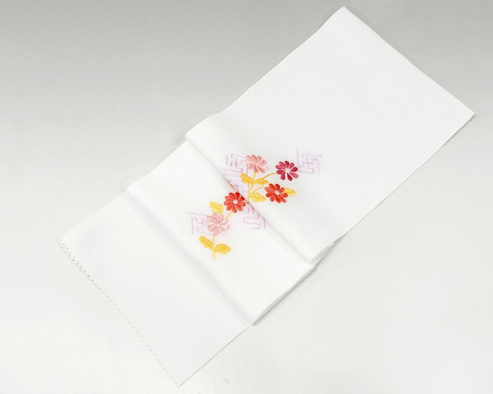 半衿 ポリエステル 刺繍 日本製 刺繍半襟 和装小物 着物 n984_画像1