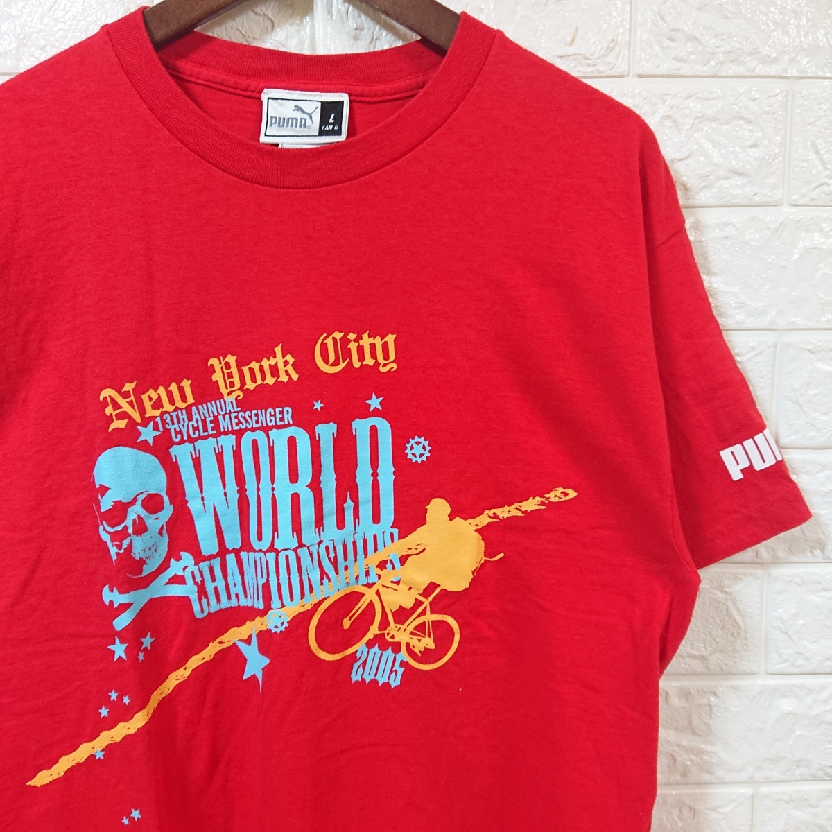 【00s】13TH ANNUAL CYCLE MESSENGER WORLD CHAMPIONSHIPS スポンサー入り スタッフ Tシャツ Lサイズ メッセンジャー 世界大会 2005_画像1