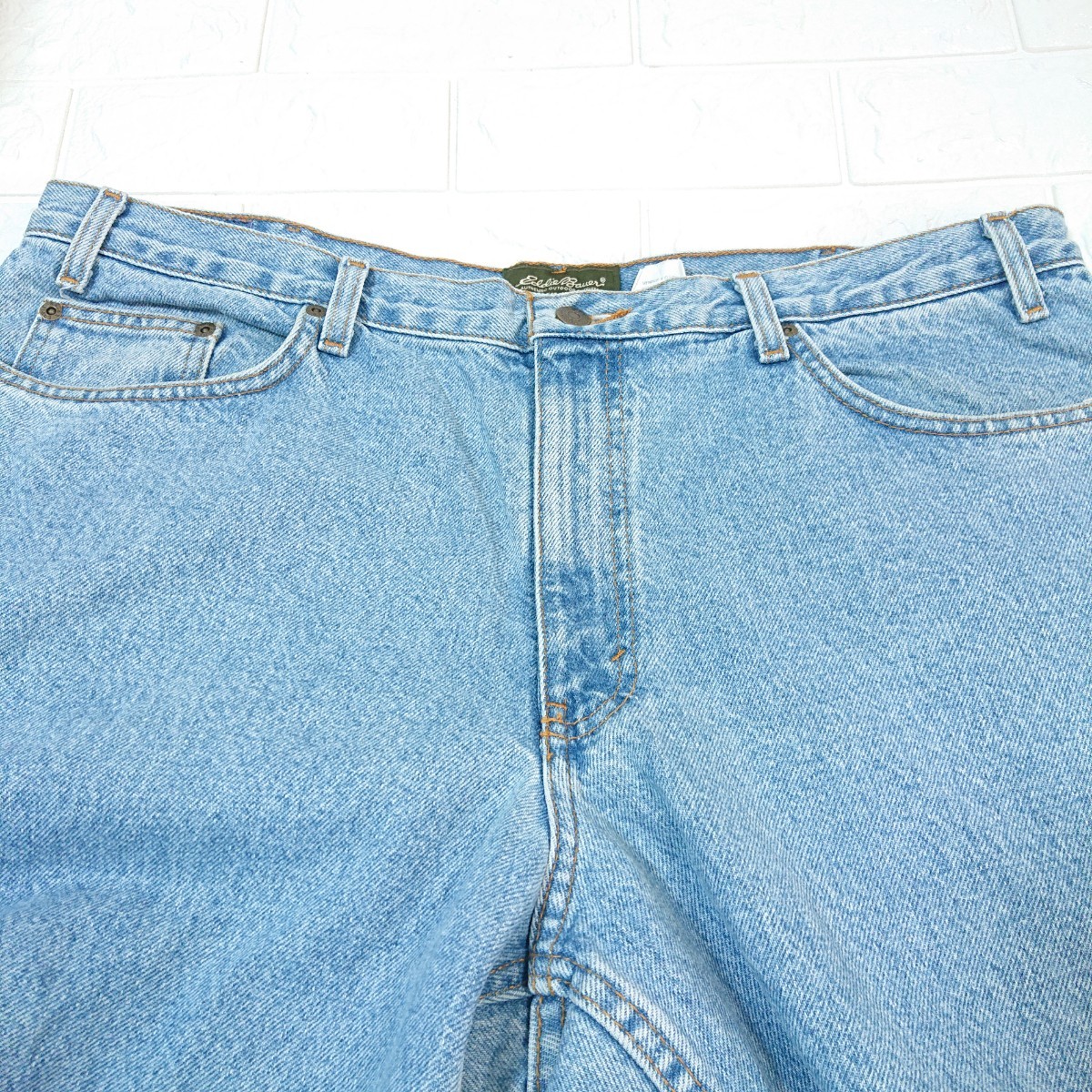 【00s】Old Eddie Bauer オールド エディーバウアー RELATED FIT ルーズシルエット デニム バギー ジーンズ W40 L32 ビッグサイズ jeans の画像3