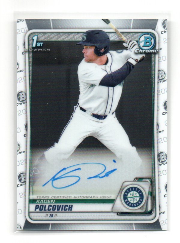 2020 Bowman Draft Baseball [KADEN POLCOVICH] 1st bowman Chrome Autograph (直筆サイン) Card MLB RC_画像1