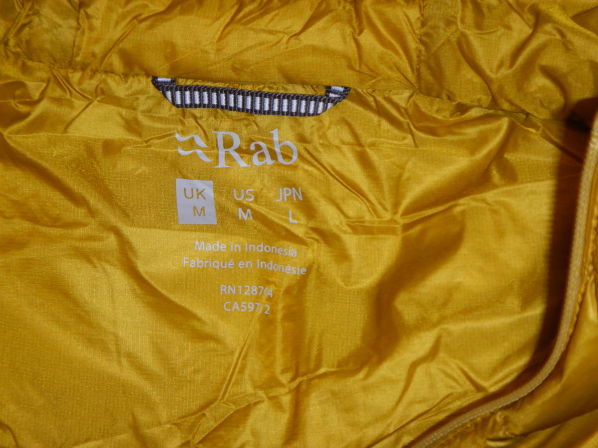 【室内にて試着のみ/送料込み！】Rab QDN-８１-DS-M　Kaon Jacket　ケイオンジャケット　カラー Dark Sulphur　サイズ M （JPN　L）_画像4