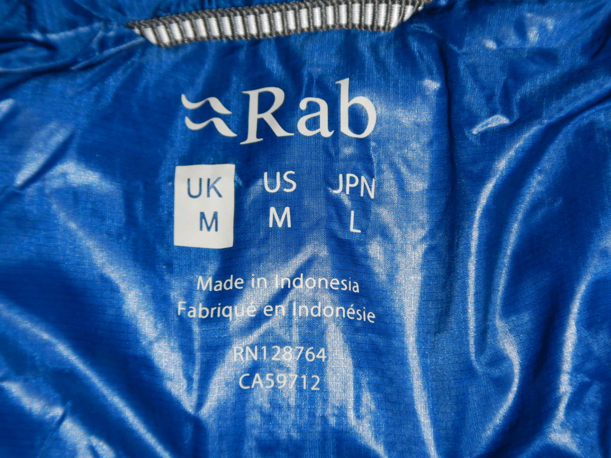 【室内にて試着のみ/送料込み！】Rab QDN-８１-PB-M　Kaon Jacket　ケイオンジャケット　カラー Polar Blue　サイズ M （JPN　L）_画像5