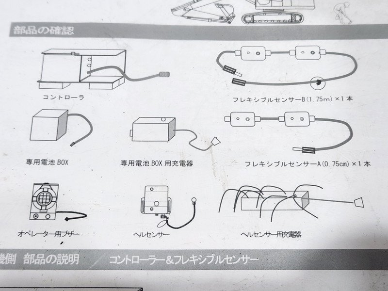 [ジャンク] エヌディーリース・システム 安全管理機器作業半径内監視システム バックホウ用メット・センサー 電池ボックス欠品 動作未確認_画像4