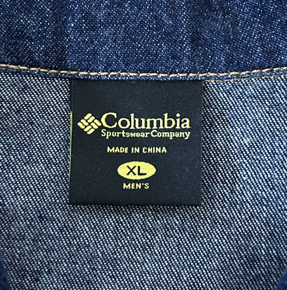 Columbia デニム プルオーバー（XL）コロンビア アノラック ジャケット インディゴの画像6
