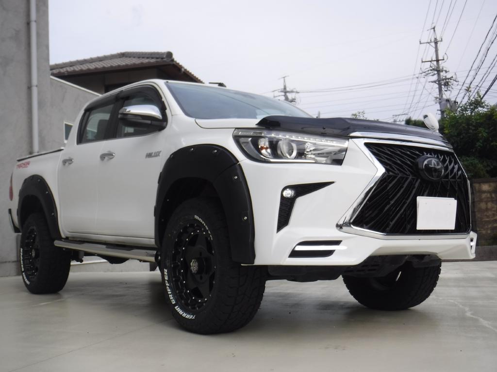 GI★GEAR ハイラックス GUN125 フロントバンパー＆グリルキット スピンドルグリル LEXUS仕様 LEXUSルック HILUX カスタム パーツ_画像5