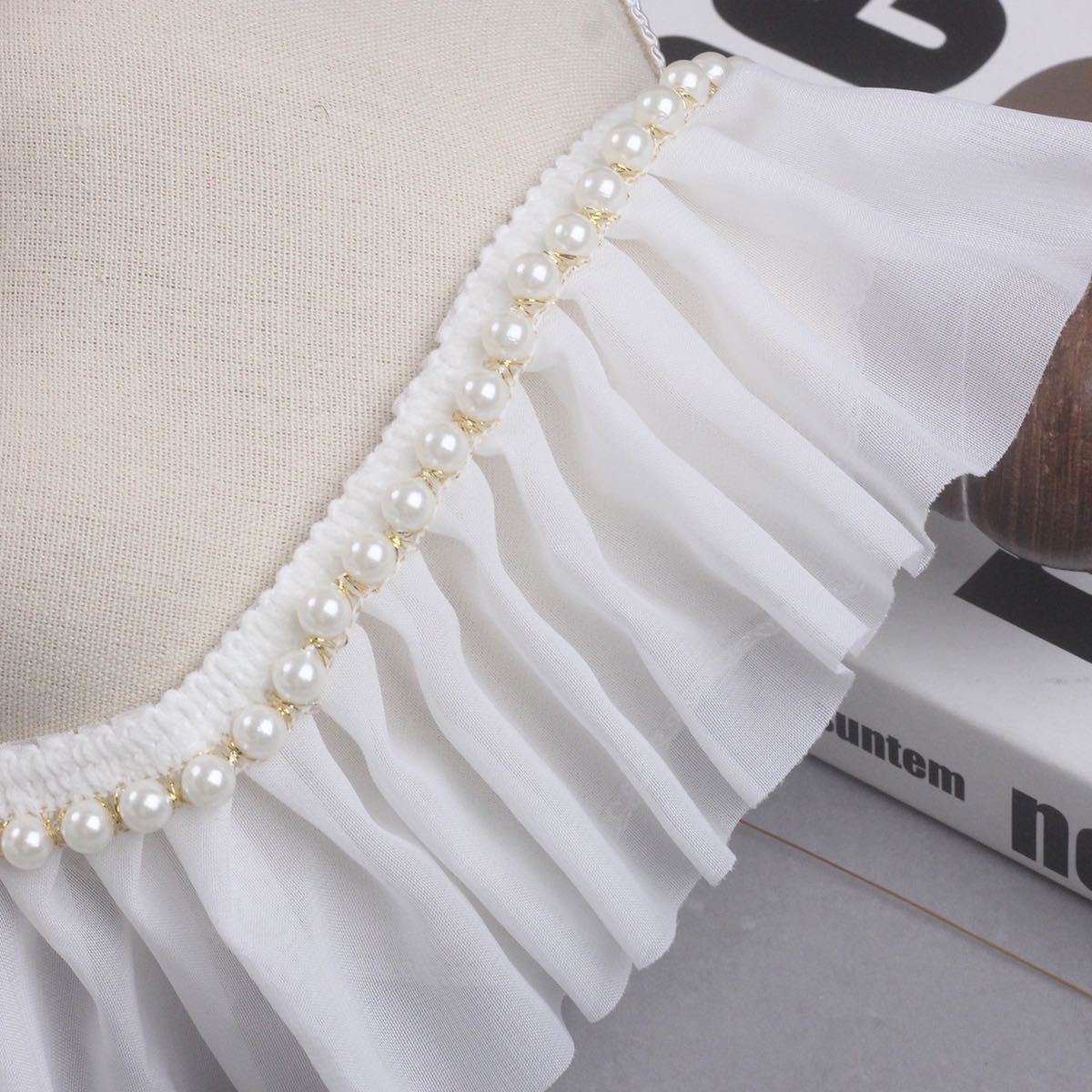 1055 pleat frill race 8cm*1m