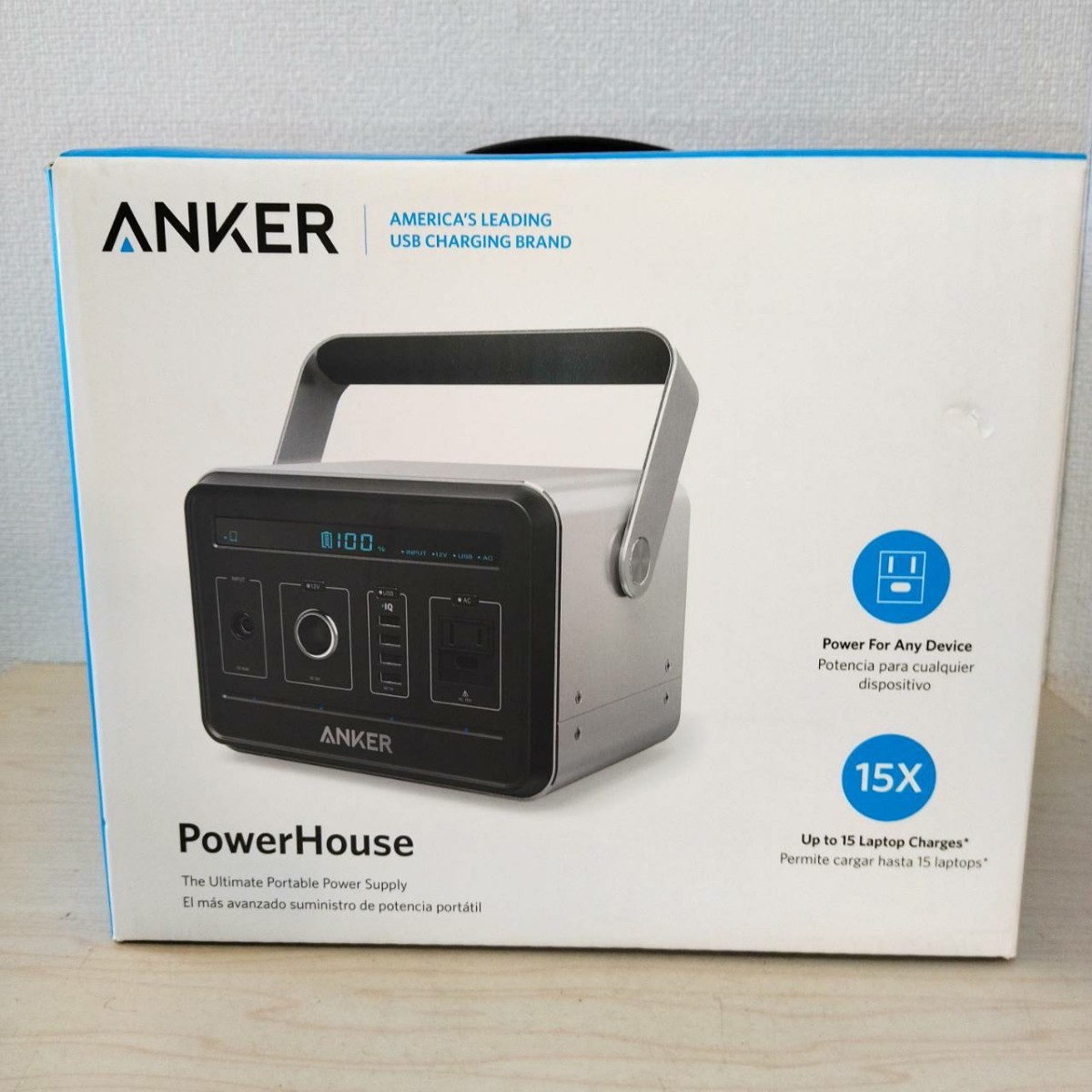 【美品！！】ANKER ポータブル電源 A1701511-9 キャンプ 緊急 POWERHOUSE アンカーパワーハウス アンカー バッテリー 災害対策_画像1