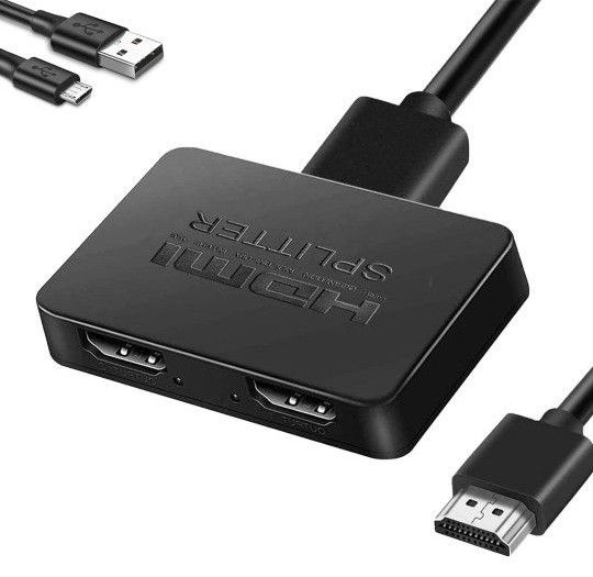 HDMI 分配器 1入力2出力【2024アップグレード版】HDMI スプリッター  4K 60Hz安定版 3D 1080p 