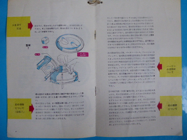 貴重！Aladdin　BLUE FLAME HEATER　 石油ストーブ取扱説明書 Printed in England