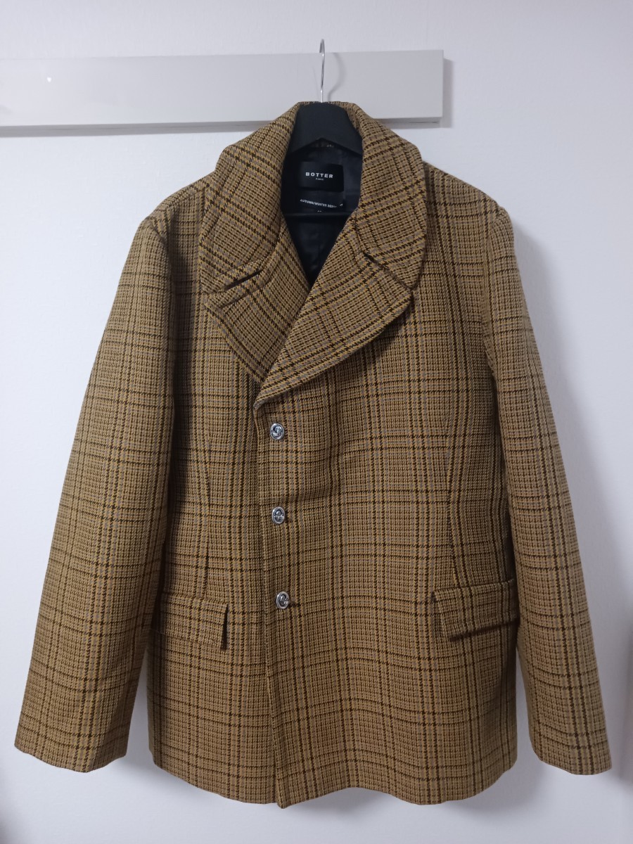 botter check suit jacket 定価23万 fw21-2008 balenciaga martine rose jil sander dries van noten undercover omar afridi 22aw 23aw_画像2