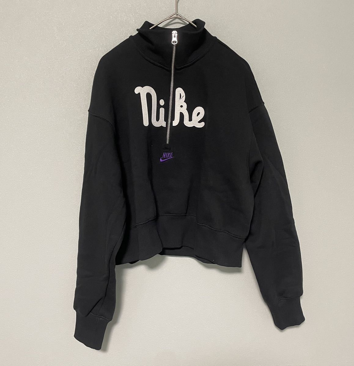 M 新品 NIKE QZ プルオーバー ワッペン ハーフジップ ショート丈 M 新品 NIKE QZ プルオーバー ワッペン ハーフジップ ショート丈