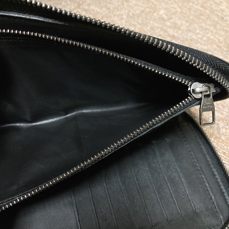 96Y240204E上美品 LOUIS VUITTON ルイヴィトン ダミエ アンフィニ ジッピーウォレット 長財布 検 ラウンドファスナー ウォレット 黒 M63548_画像8