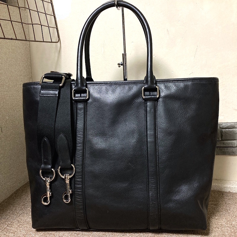 11Z240204N 超美品 COACH コーチ メンズ トートバッグ 検 ビジネス ショルダー ボストン ブリーフケース リュック レザー 革 黒_画像3