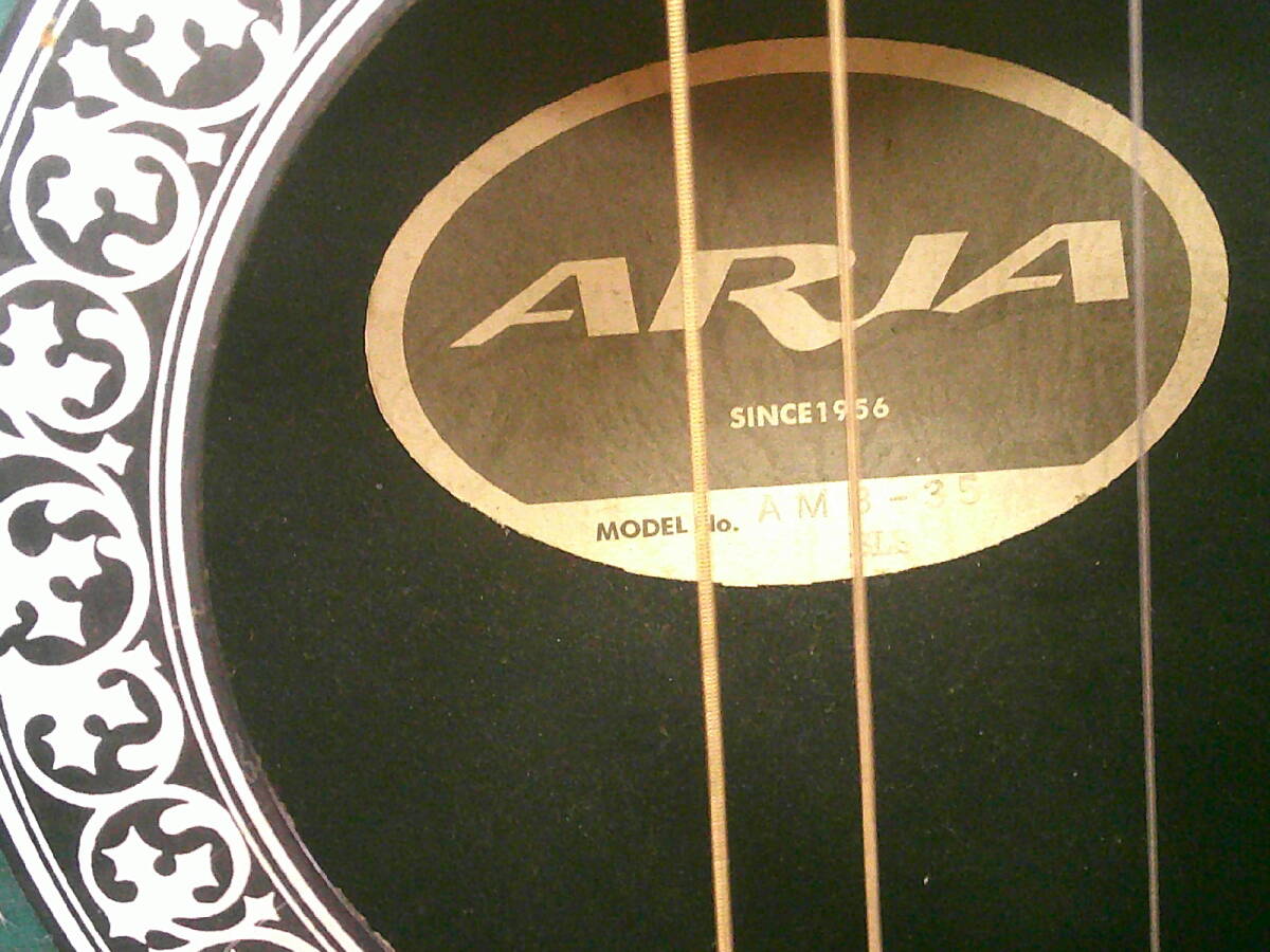 2-143　ARIAアリア　AMB-35　BLS　エレクトリックアコースティックギター　ケース付き　平日のみ直引取可_画像4