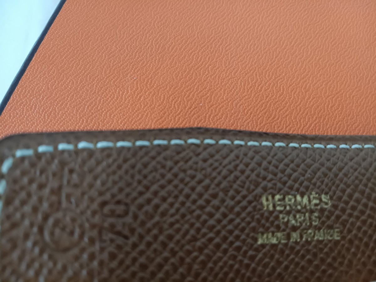 HERMES　エルメス　ベルト　Ｈ金具　紺色　レザー_画像5