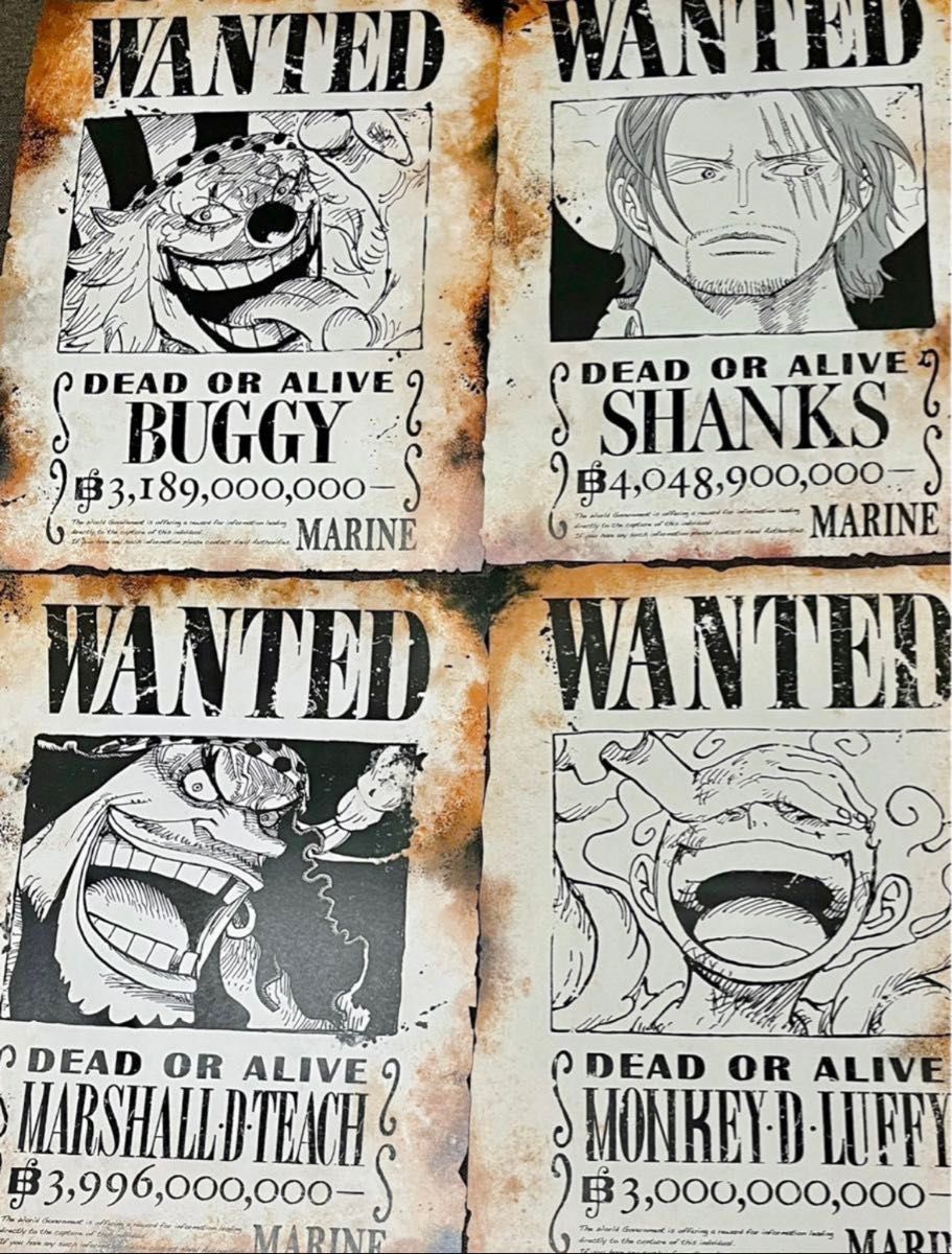 ワンピース 手配書 ONEPIECE ルフィ ニカ シャンクス バギー 黒 ワンピース 手配書 ONEPIECE ルフィ ニカ シャンクス バギー 黒