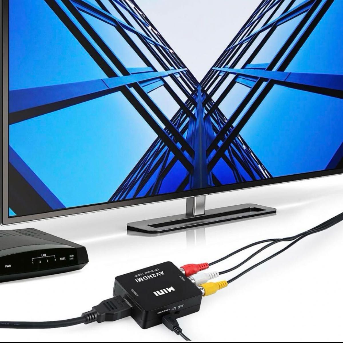 SZJUNXIAO RCA HDMI 変換 コンバーター hdmi to HDMI av変換 コンポジット アナログ コンバーター