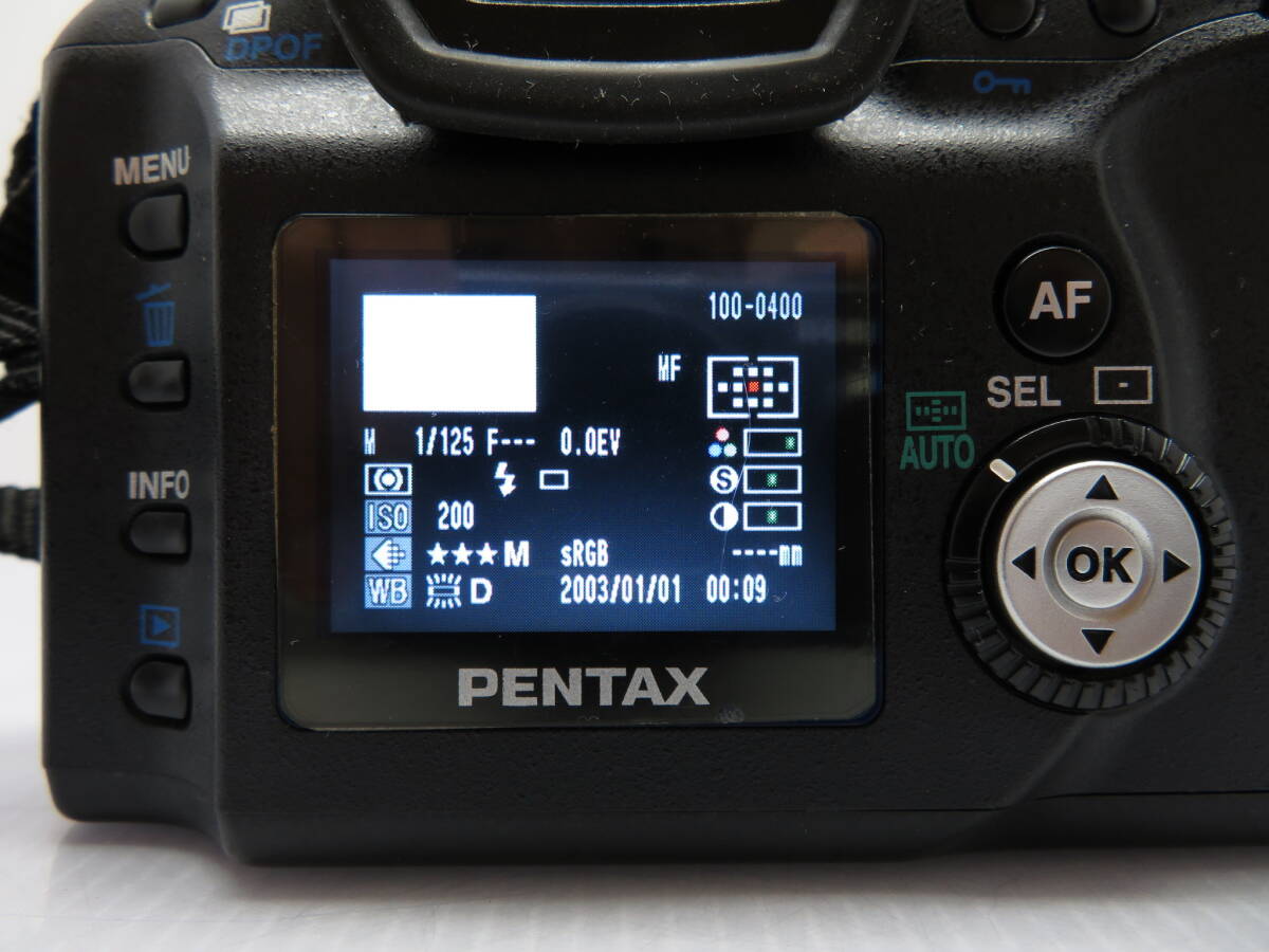 PENTAX ペンタックス *ist D 外観良好 デジタル一眼レフカメラ ボディ 1.8型液晶 610万画素 単三電池 訳あり品 _画像6