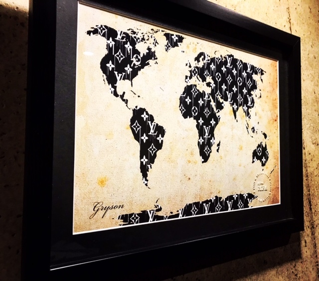 Gryson art paroti art Vuitton map oma-juNS