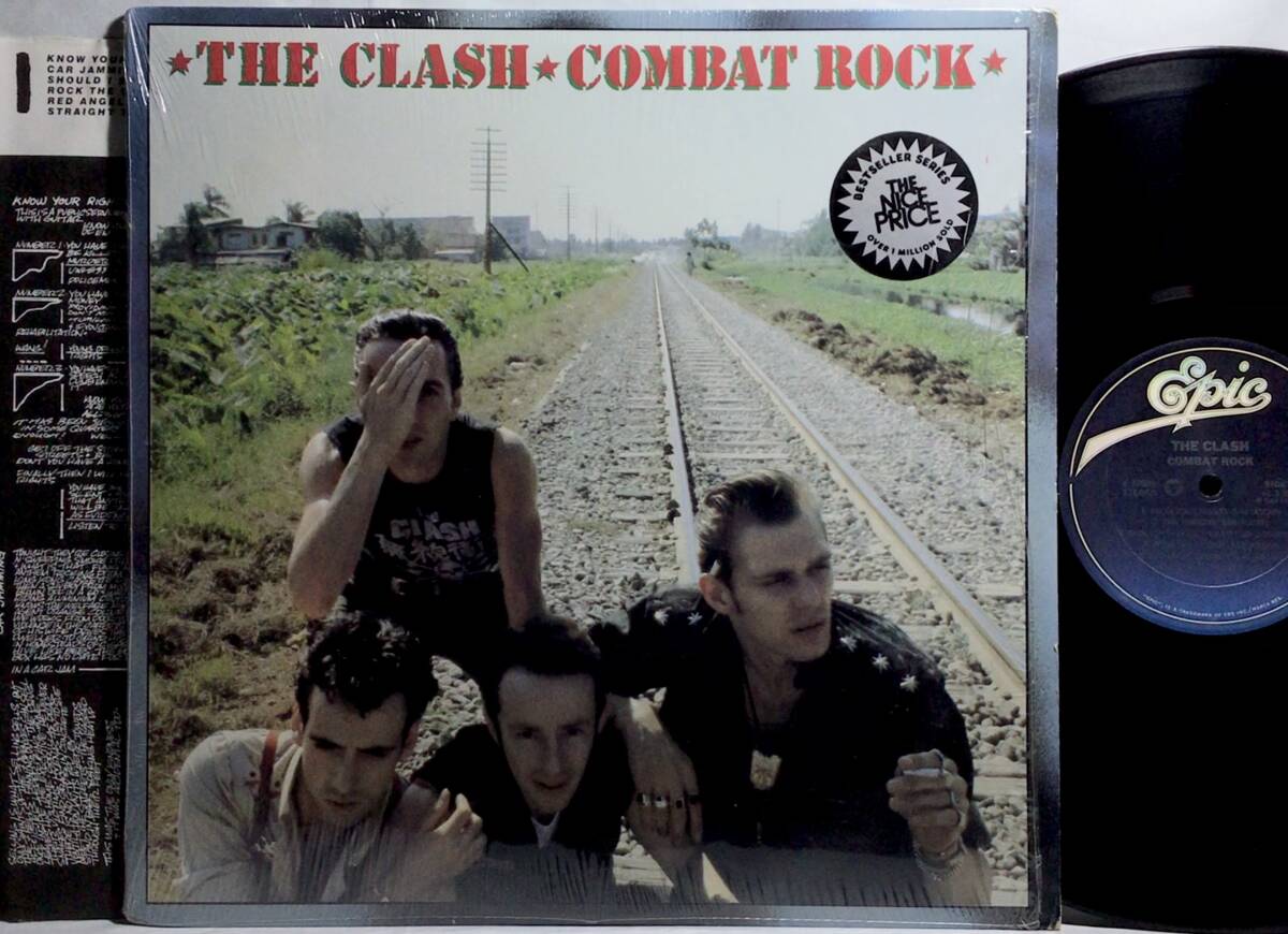 【米LPシュリンク】THE CLASH COMBAT ROCK 1982 US盤 LPレコード オリジナルインナースリーブ付 初回と同年の再発盤 PE 37689 FMLN2 試聴済_画像1