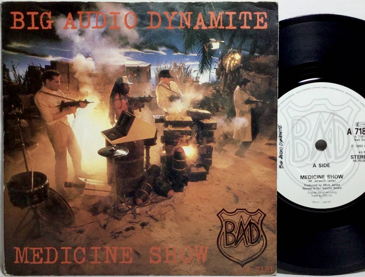 【英7】 BIG AUDIO DYNAMITE / MEDICINE SHOW / A PARTY / 1986 UK盤 7インチシングルレコード EP 45 THE CLASH MICK JONES 試聴済_画像1