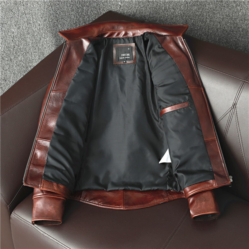 特価 レザージャケット 牛革 シングルライダース 本革 革 カーコート バイクジャケット メンズファッション S～5XL_画像4