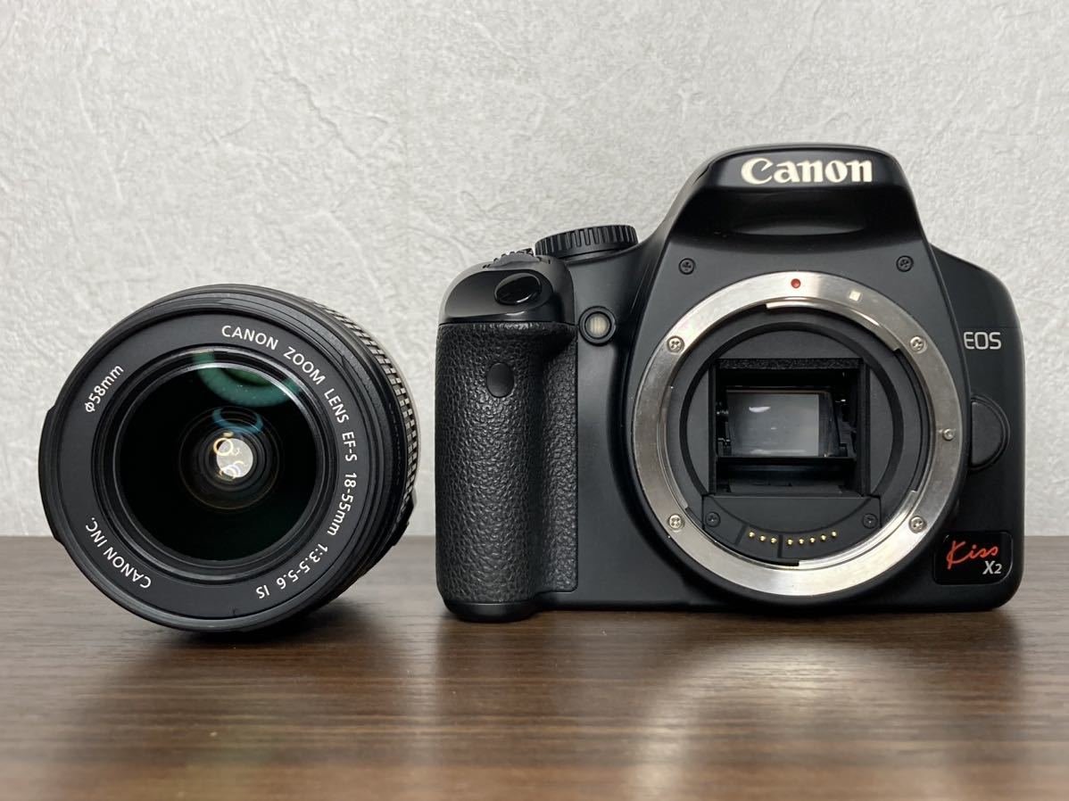 Y266【カメラバッグ付き】キヤノン Canon EOS Kiss X2 レンズキット デジタル一眼レフカメラ _画像9