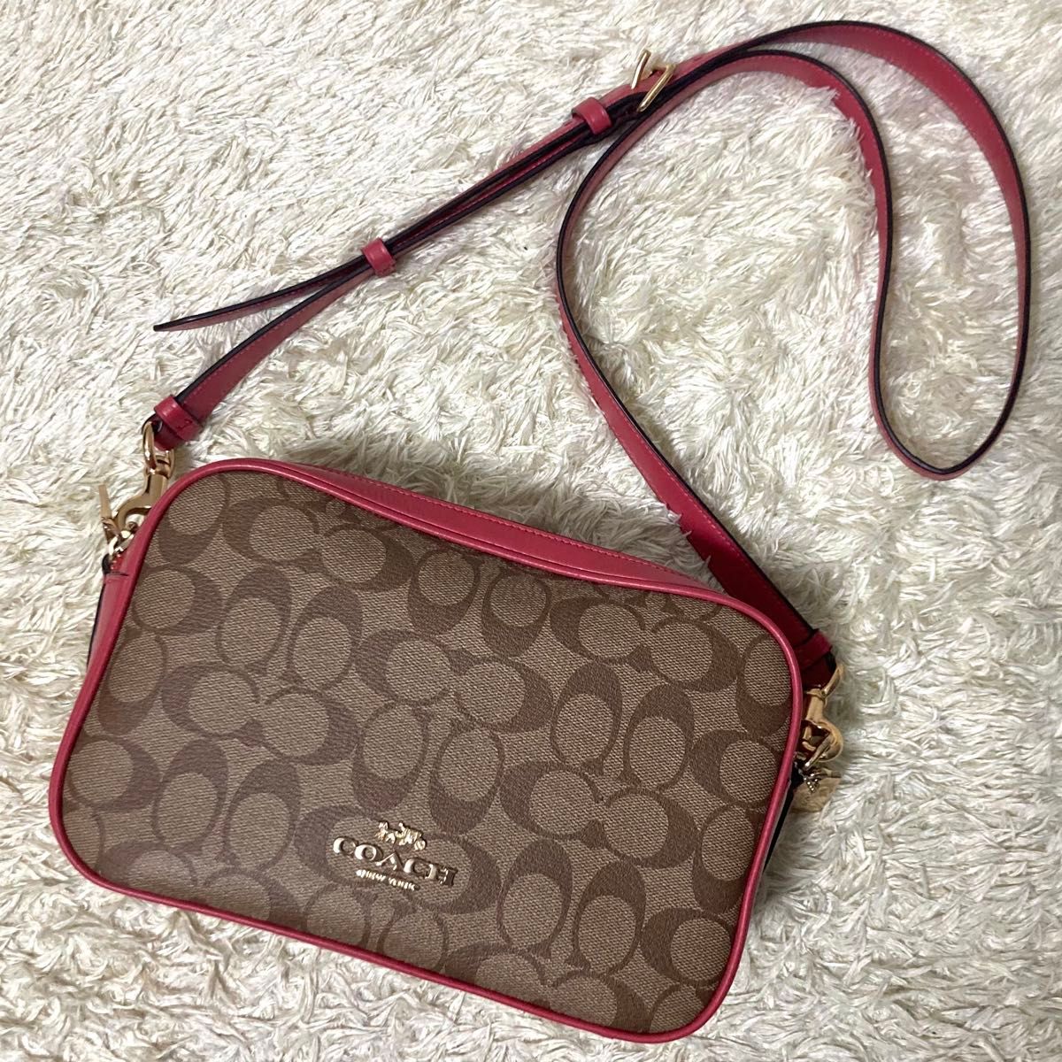 極美品】COACH コーチ ショルダーバッグ レザー ジェス 大容量 茶