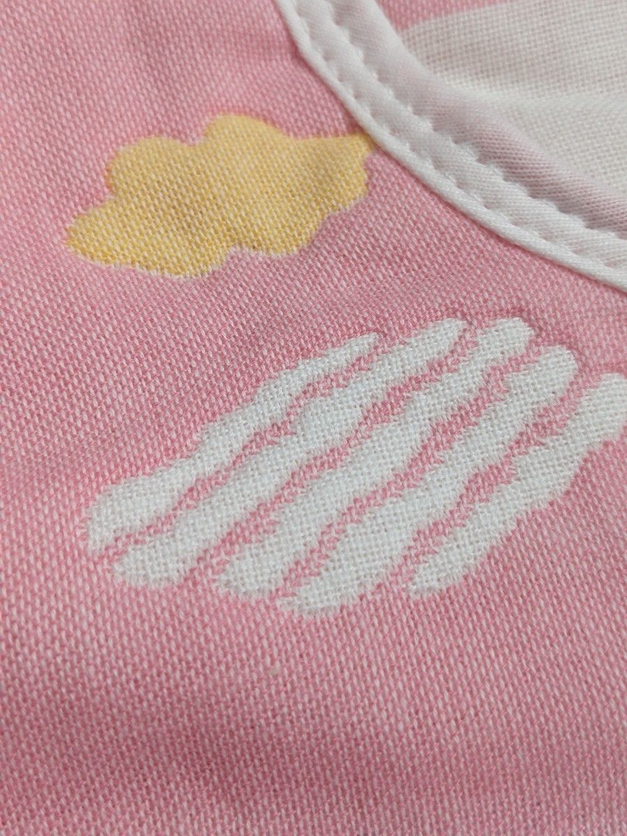 【新品未使用】ベビースリーパー 赤ちゃん 寝冷え  6重 ガーゼ  　雲ピンク