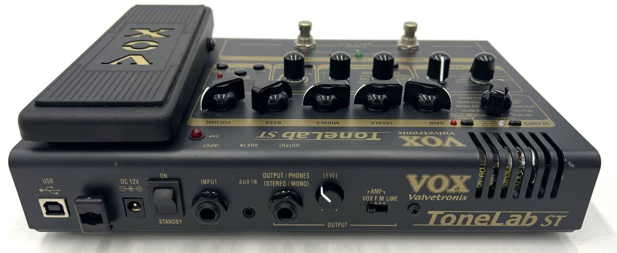 i414SK　VOX ToneLab ST ヴォックス マルチエフェクター真空管　マルチエフェクター　ACアダプター ケース付※動作未確認_画像4