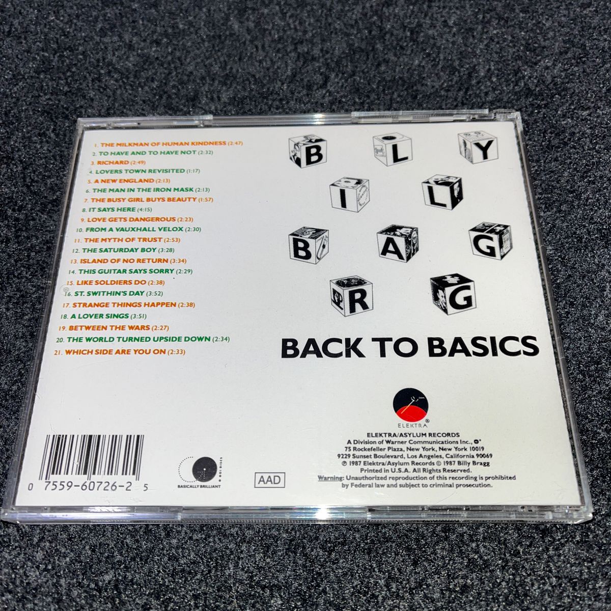バック・トゥ・ベーシックス / ビリー・ブラッグ 輸入盤CD
