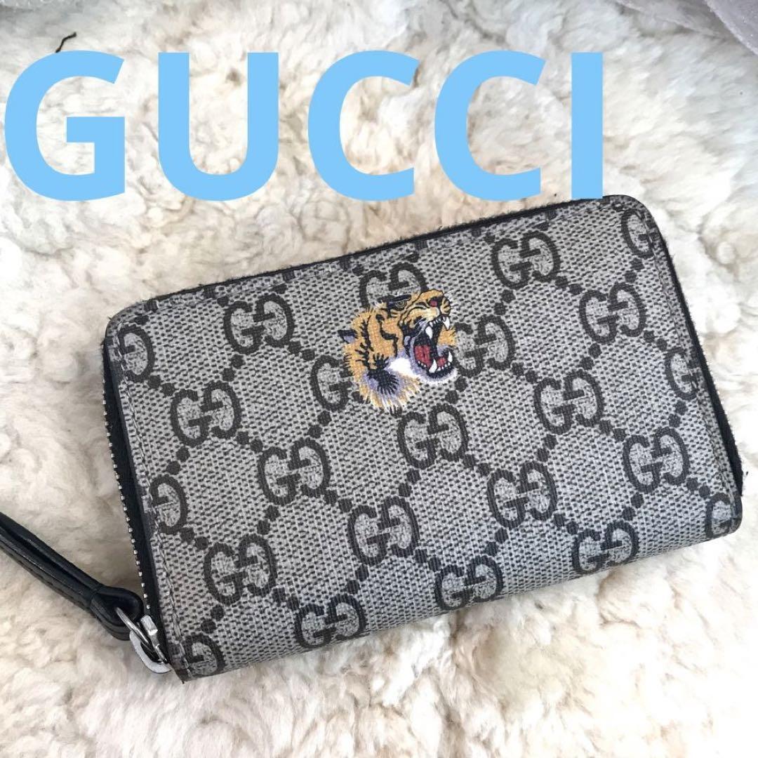 ☆超美品☆GUCCI GGスプリーム タイガープリント コインパース 小銭入れ