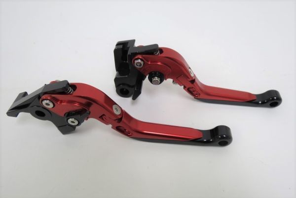 NINJA400 NINJA400R NINJA650R ER-6N/F ビレットレバーロング 赤 【ae-k-ninja400-d】_画像1