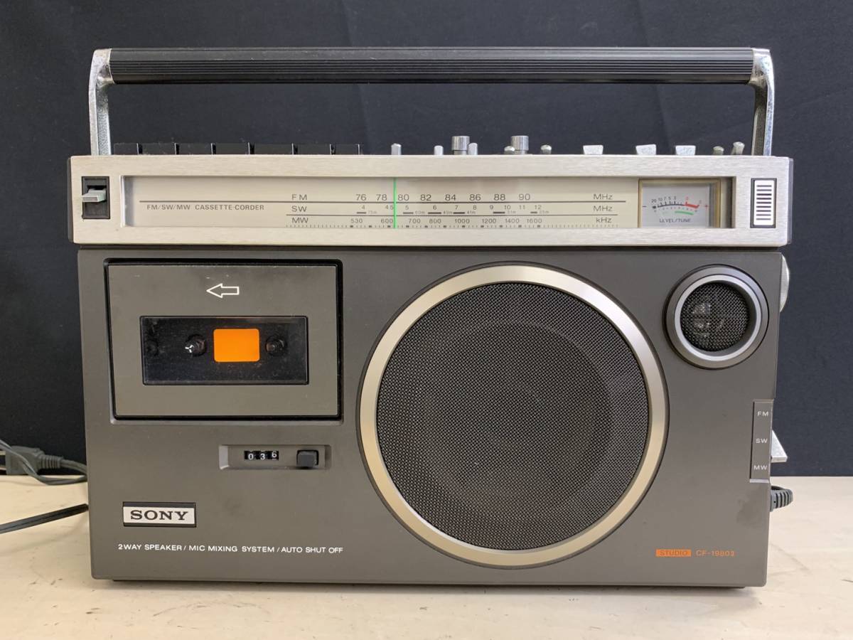 A23b07R SONY radio-cassette CF-1980 Ⅱ 3 band AM/FM cassette player ...