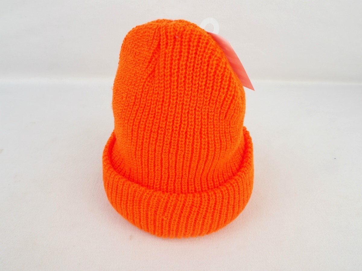 5T240213 未使用/保管品 Artex Knitting Mills アーティックスニッティングミルズ ニット帽 ニットキャプ ビーニー オレンジ_画像4