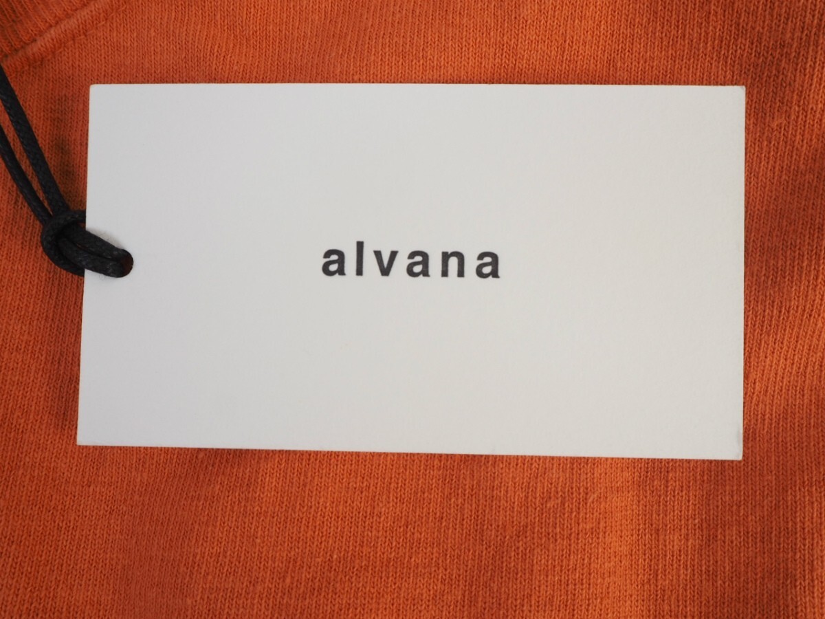 3T240221 タグ付/保管品 alvana アルバナ アルヴァナ 無地 七分袖 Tシャツ ACS-0062 オレンジ コットン100％ サイズ/4(XL相当)_画像5