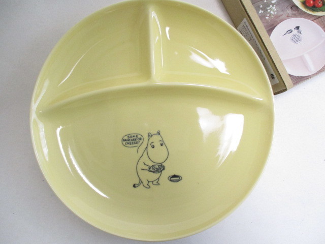  Moomin ланч tray 1 листов / желтый цвет перегородка . тарелка 23.2cm plate 