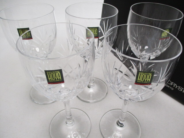 HOYAクリスタル　ワイングラス　5個　グラス　クリスタルガラス製_画像3