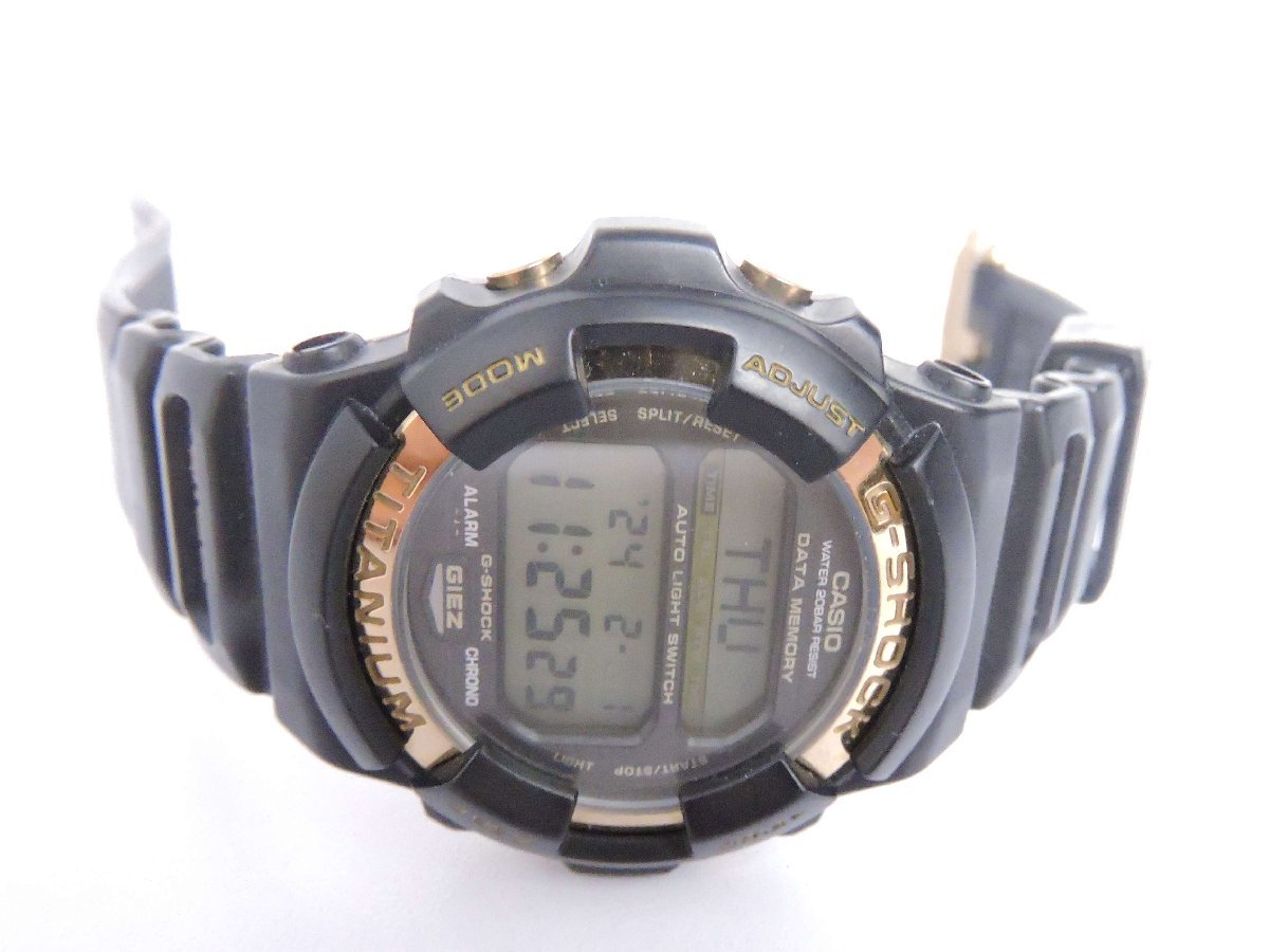 CASIO カシオ G-SHOCK Gショック GIEZ ジーズ GS-100 TITANIUM チタニウム クォーツ メンズ腕時計 電池交換済 日本製 ビンテージ_画像9