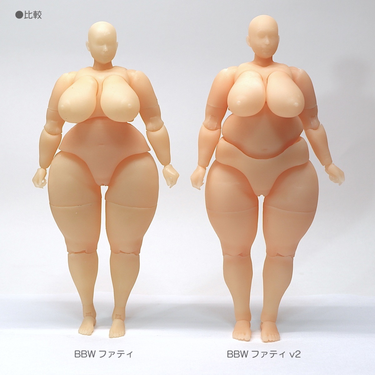 BBW! ファティさん [type 2] 超級豊満タイプ フィギュア 素体 1/12(約145mm)【オリジナル自主製作品】の画像4