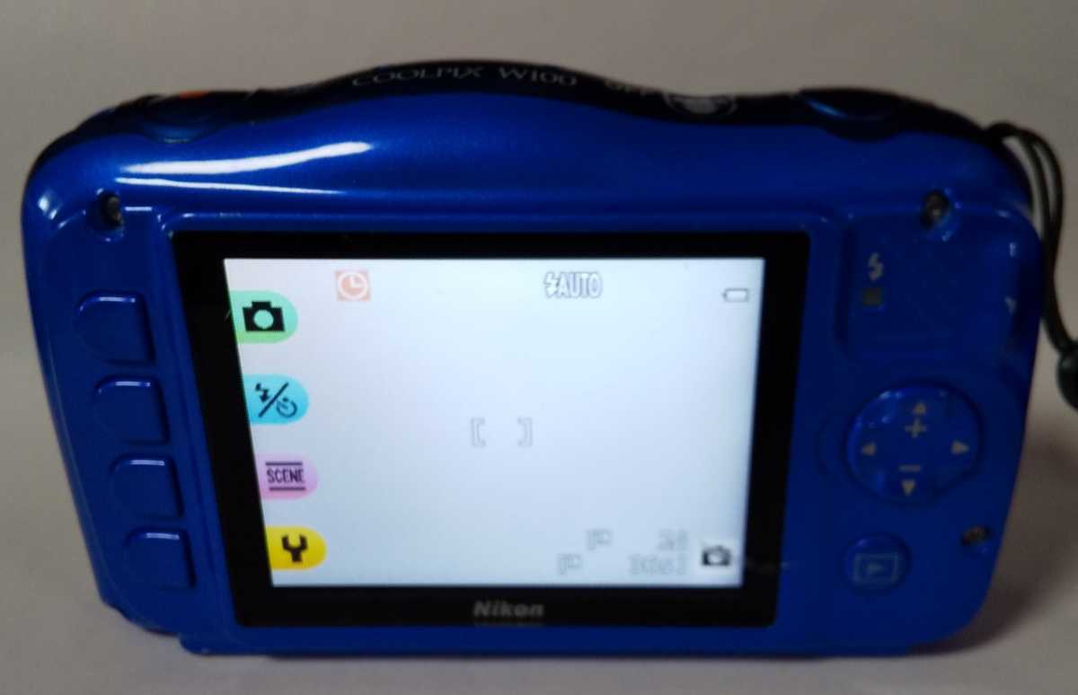 【防水 耐衝撃】Wi-Fi Bluetooth デジカメ Nikon COOLPIX W100 ブルー_画像3