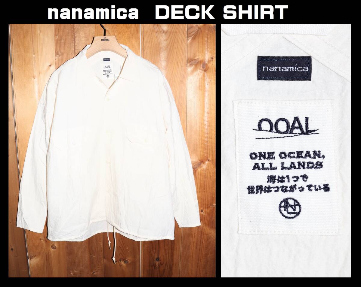 送料無料 特価即決【未使用】nanamica ★ Cotton Wool Deck Shirt (Sサイズ) ★ ナナミカ デッキシャツ US ARMY SUGF357 日本製 NA_画像1