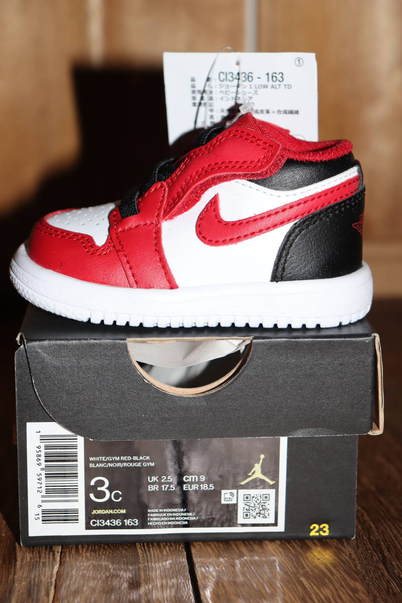  free shipping prompt decision [ unused ] NIKE * JORDAN 1 LOW ALT (TD) 9cm * Nike Jordan sport shoes slip-on shoes touch fasteners CI3436-163