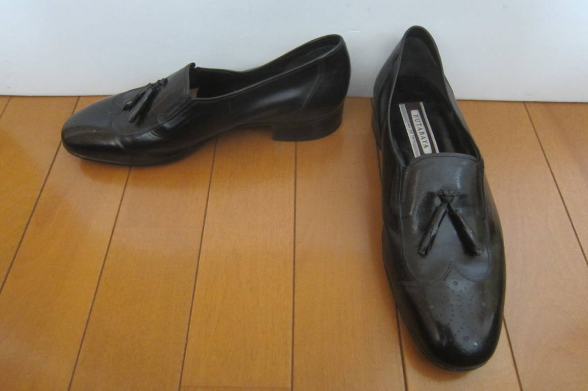 FUTABAYA 銀座フタバヤ 革靴 シューズ タッセル 黒 サイズ24.5㎝ O2402B_画像1