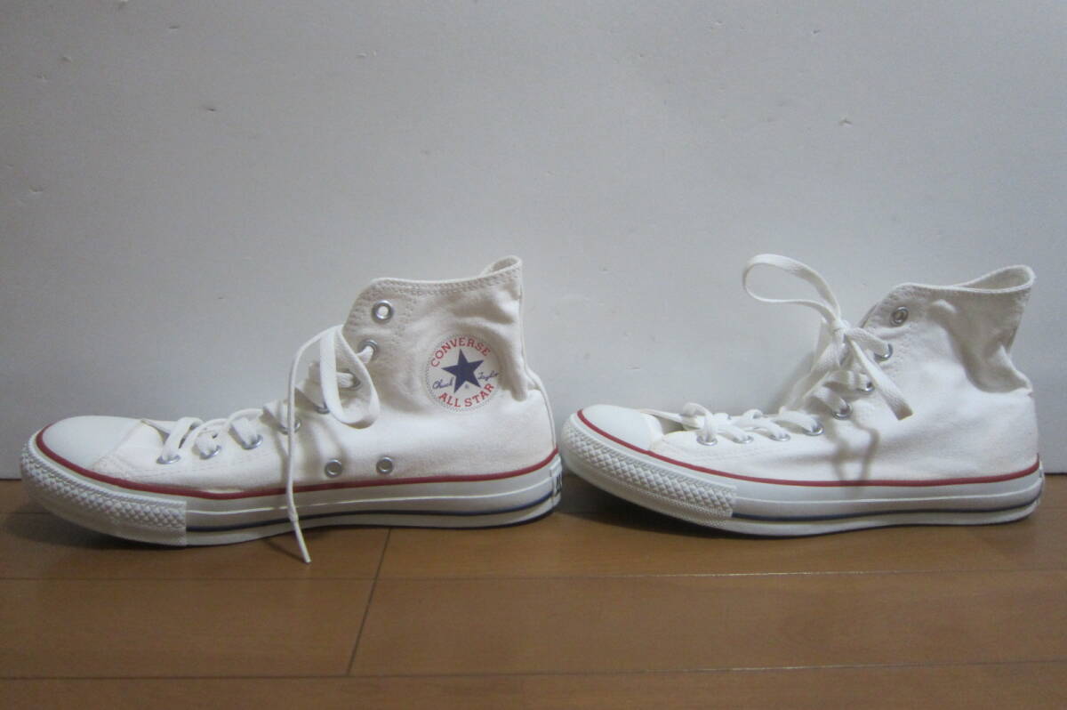 ③ CONVERSE コンバース ALL STAR オールスター M7650 HI ハイカットスニーカー 白 27㎝ O2402Dの画像4