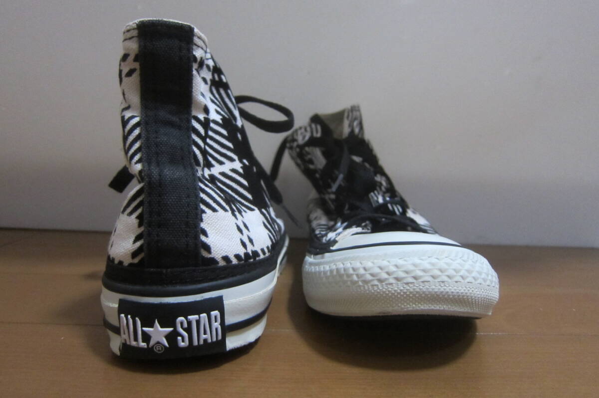 CONVERSE コンバース ALL STAR オールスター 1B722 HI ハイカットスニーカー 白×黒 チェック柄 24㎝ O2402D_画像3