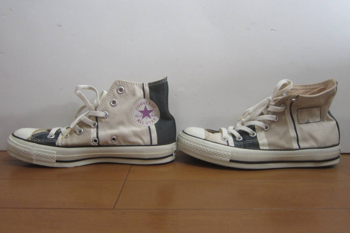 CONVERSE×sunbrella コンバース×サンブレラ ALL STAR オールスター HI ハイカットスニーカー ベージュ系×緑系 サイズ6(25㎝) O2402E_画像4